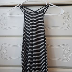 Black and white stripped tank
